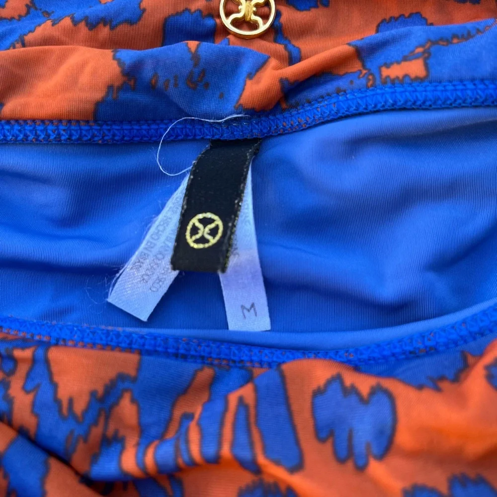 Vix Paula Hermanny Bikini Bottom Swim Blue Orange Size M EUC